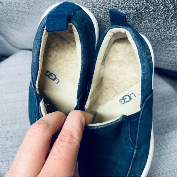 UGG Boy Navy Blue Slip-On Shoes size 12 - Picture 2 of 7